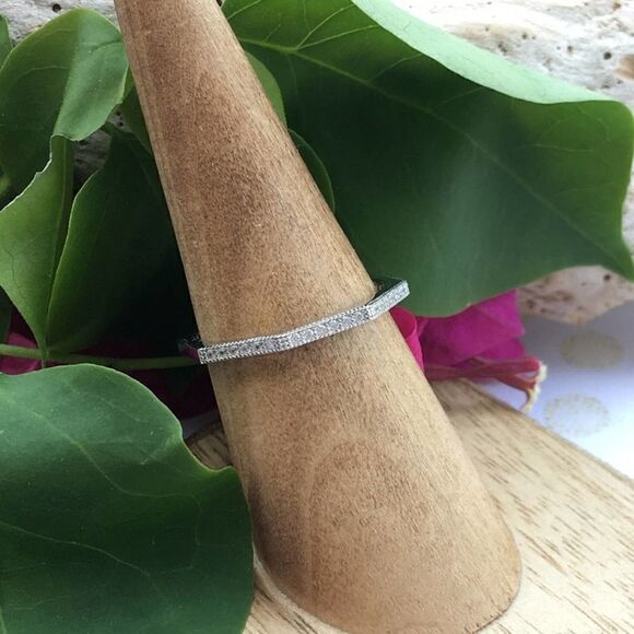 Sterling Silver Octagon CZ Ring Sizes 8,9,11 - Picture 3 of 7